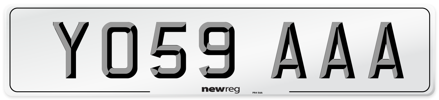 YO59 AAA Number Plate from New Reg